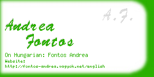 andrea fontos business card